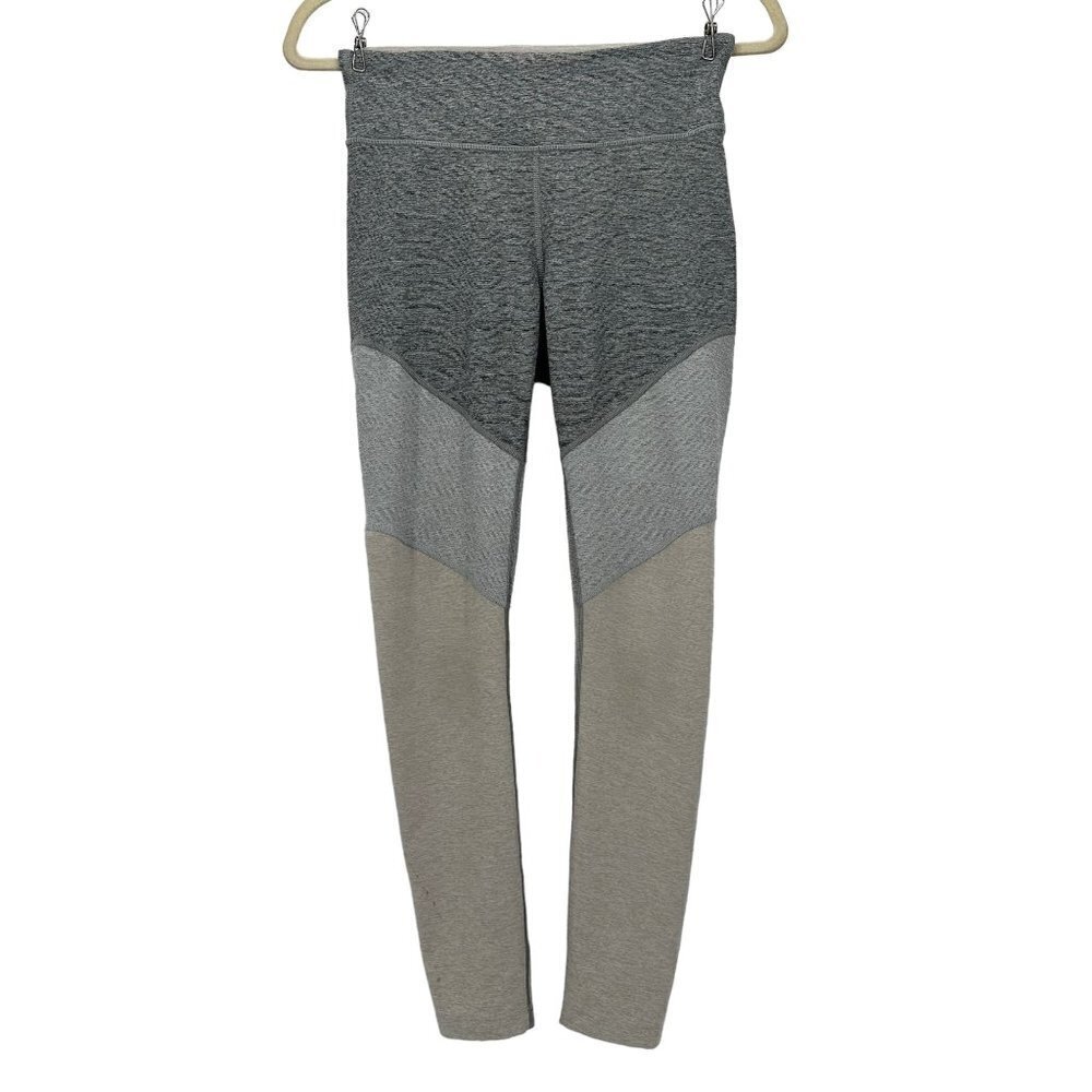 Outdoor Voices Heather Gray Color Block Pull On Leggings Womens Small